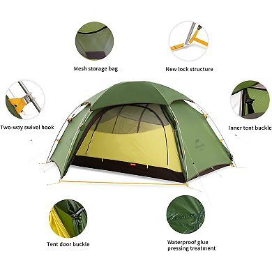 Naturehike Cloud Peak 4 Season Backpacking Tent for 2-3 Person Hiking Camping Outdoor