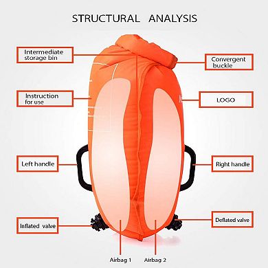 Naturehike 18L High Visible Safety Swim Buoy - Ultralight Bubble Tow Float and Dry Bag