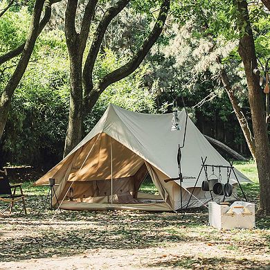 Naturehike 4 Person Cotton Retro Tent Outdoor Glamping Camping Cabin Tent