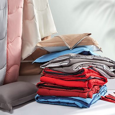 Unikome Pintuck Bed Comforter Set- All Season Down-Alternative Comforter Set