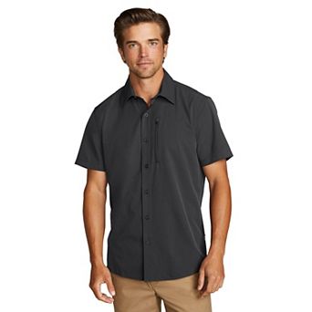 Men's Eddie Bauer Short Sleeve Performance 2.0 Solid Button-Down Shirt