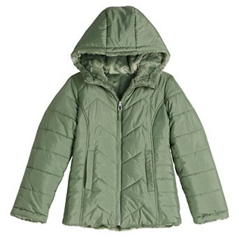 Girls 4-16 madden girl Reversible Puffer Jacket