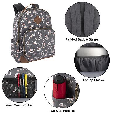 Emma & Chloe Ditsy Floral Laptop Backpack