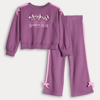 Girls 4-12 Jumping Beans® Disney's Minnie Mouse Bow Shoulder Crew & Wide Leg Pant Set