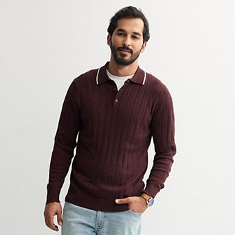 Men's Sonoma Goods For Life® Long Sleeve Sweater Polo
