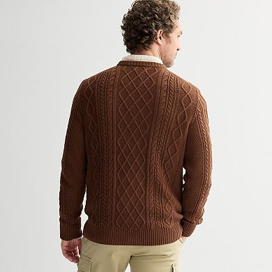 Men's Sonoma Goods For Life® Cable Knit Crew Sweater