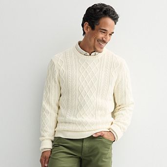 Men's Sonoma Goods For Life® Cable Knit Crewneck Sweater