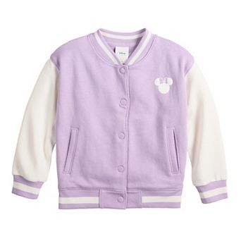 Toddler Girl Disney's Minnie Mouse Varsity Bomber Jacket