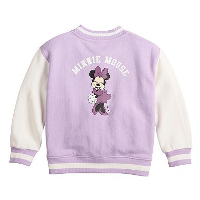 Toddler Girl Disney's Minnie Mouse Varsity Bomber Jacket