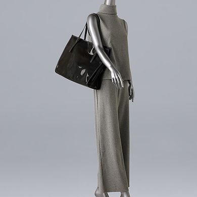 Simply Vera Vera Wang Cecelia Mesh Boxy Tote Bag with Pouch