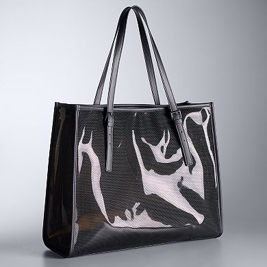 Simply Vera Vera Wang Cecelia Mesh Boxy Tote Bag with Pouch