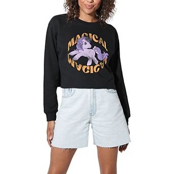 Juniors' Magical Mirror Cropped Sweatshirt