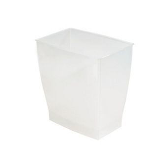 iDesign Mono Wastebasket Trash Can for Bathroom, Kitchen, Office - Frost