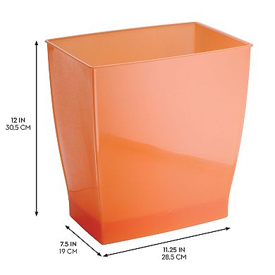iDesign Mono Wastebasket Trash Can for Bathroom, Kitchen, Office - Tango Orange