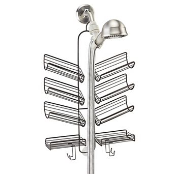 iDesign Hanging Shower Caddy - Bottle Organizer with Slanted Shelves - Bronze