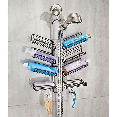 iDesign Hanging Shower Caddy - Bottle Organizer with Slanted Shelves - Bronze
