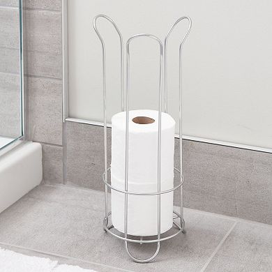 iDesign Classico Metal Toilet Paper Holder – Holds 3 Rolls of Toilet Paper, 6" x 17", Silver