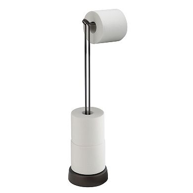 iDesign Classico Steel Free-Standing Toilet Paper Storage Dispenser - 6" x 5" x 24", Bronze