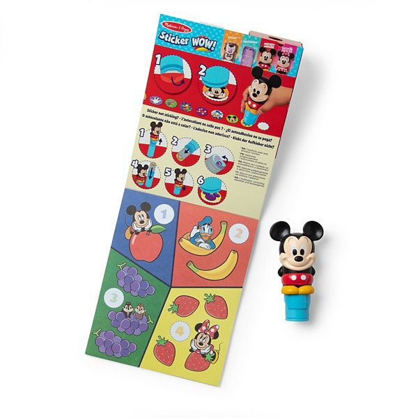 Melissa & Doug Disney Mickey Mouse Sticker WOW!™ 24-Page 300 Sticker Activity Pad and Sticker Stamper - Multi