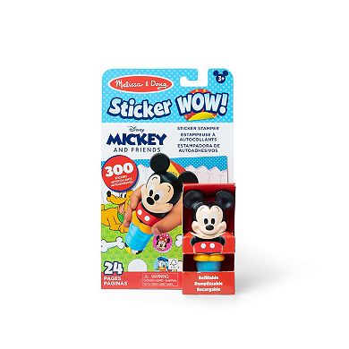 Melissa & Doug Disney Mickey Mouse Sticker WOW!™ 24-Page 300 Sticker Activity Pad and Sticker Stamper