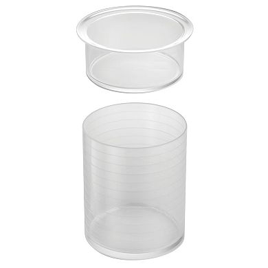 iDesign Hair Accessories Organizer Canister, The Clarity Collection – 6" x 6" x 7", Clear