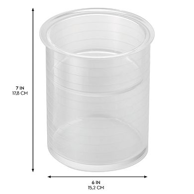 iDesign Hair Accessories Organizer Canister, The Clarity Collection – 6" x 6" x 7", Clear