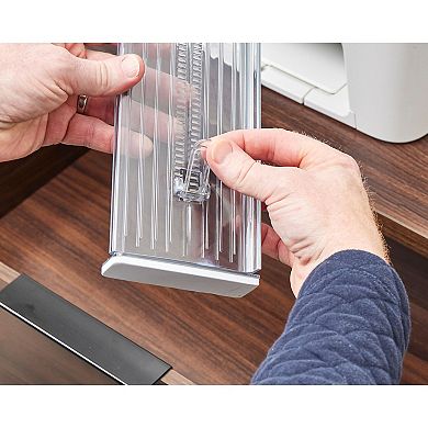iDesign Linus Adjustable Drawer Dividers, Deep Drawer Divider (Set of 2), Clear