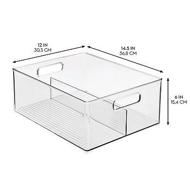 iDesign Linus Divided Stackable Storage Bin