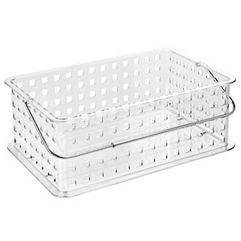 iDesign Plastic Shower Basket with Handle - Zia Collection – Clear
