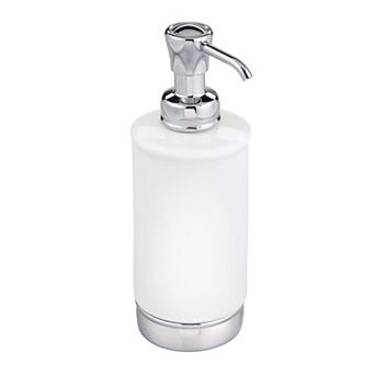 iDesign Soap Dispenser for Bathroom or Vanity - Holds Hand Soap or Lotion - White