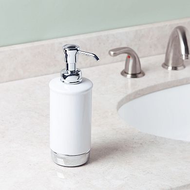 iDesign Soap Dispenser for Bathroom or Vanity - Holds Hand Soap or Lotion - White