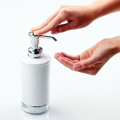 iDesign Soap Dispenser for Bathroom or Vanity - Holds Hand Soap or Lotion - White