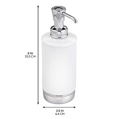 iDesign Soap Dispenser for Bathroom or Vanity - Holds Hand Soap or Lotion - White
