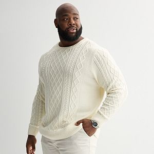 Big & Tall Lands' End Bedford Quarter-Zip Sweater