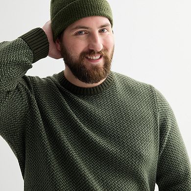 Big & Tall Sonoma Goods For Life® Birdseye Crewneck Sweater