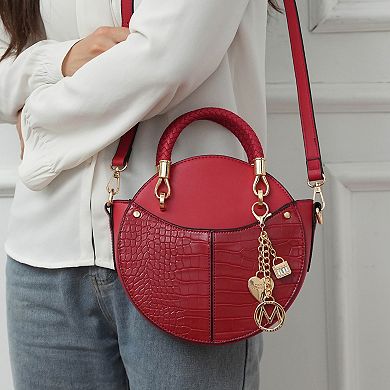 MKF Collection Nobella Women's Faux Croco Crossbody Handbag by Mia K