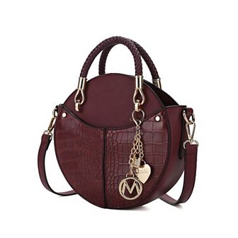 MKF Collection Nobella Women's Faux Croco Crossbody Handbag by Mia K