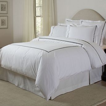 Pointehaven Cotton Double Band Duvet Cover Set or Shams