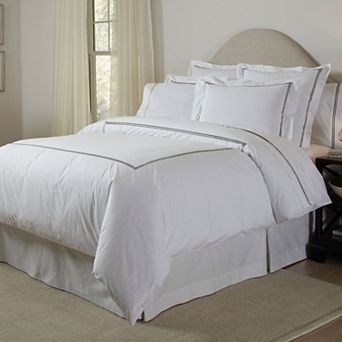 Pointehaven Cotton Double Band Duvet Cover Set or Shams