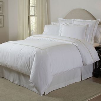 Pointehaven Cotton Double Band Duvet Cover Set or Shams
