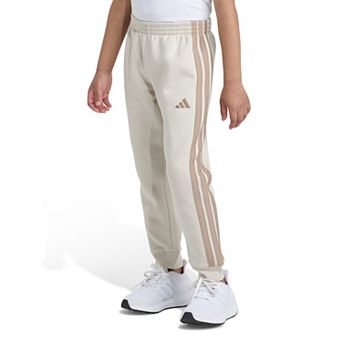 Boys 4-7 adidas Elastic Waistband 3-Stripe Cotton Fleece Joggers