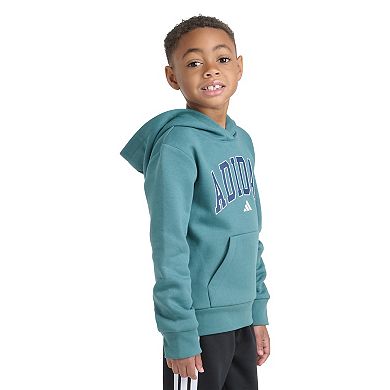 Boys 4-7 adidas Long Sleeve Collegiate Cotton Fleece Pullover