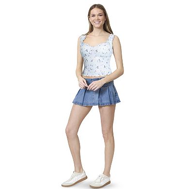Juniors' madden girl Ruffle Trim Bustier Tank Top
