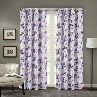 Eden Printed Blackout Grommet Window Curtain Panel
