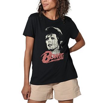 Juniors' Suburban Riot David Bowie Distressed Graphic Tee