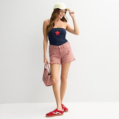 Juniors' madden girl Patch Applique Tube Top