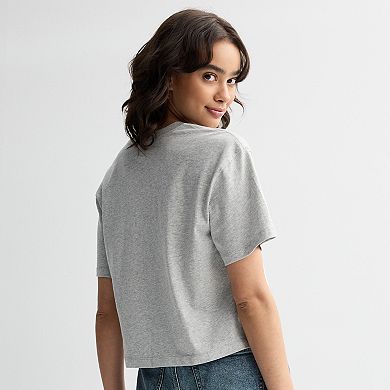 Juniors' Brooklyn New York Cropped Graphic Tee