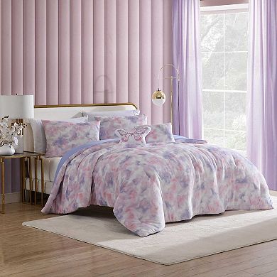 Betsey Johnson Sunset Tie Dye Pink Comforter Set with Shams