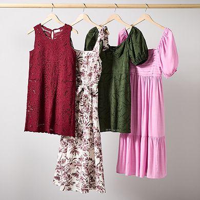 Women's LC Lauren Conrad Tie Strap Tea Length Dress
