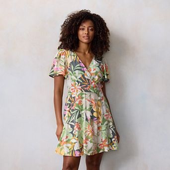 Women's LC Lauren Conrad Button Wrap Mini Dress